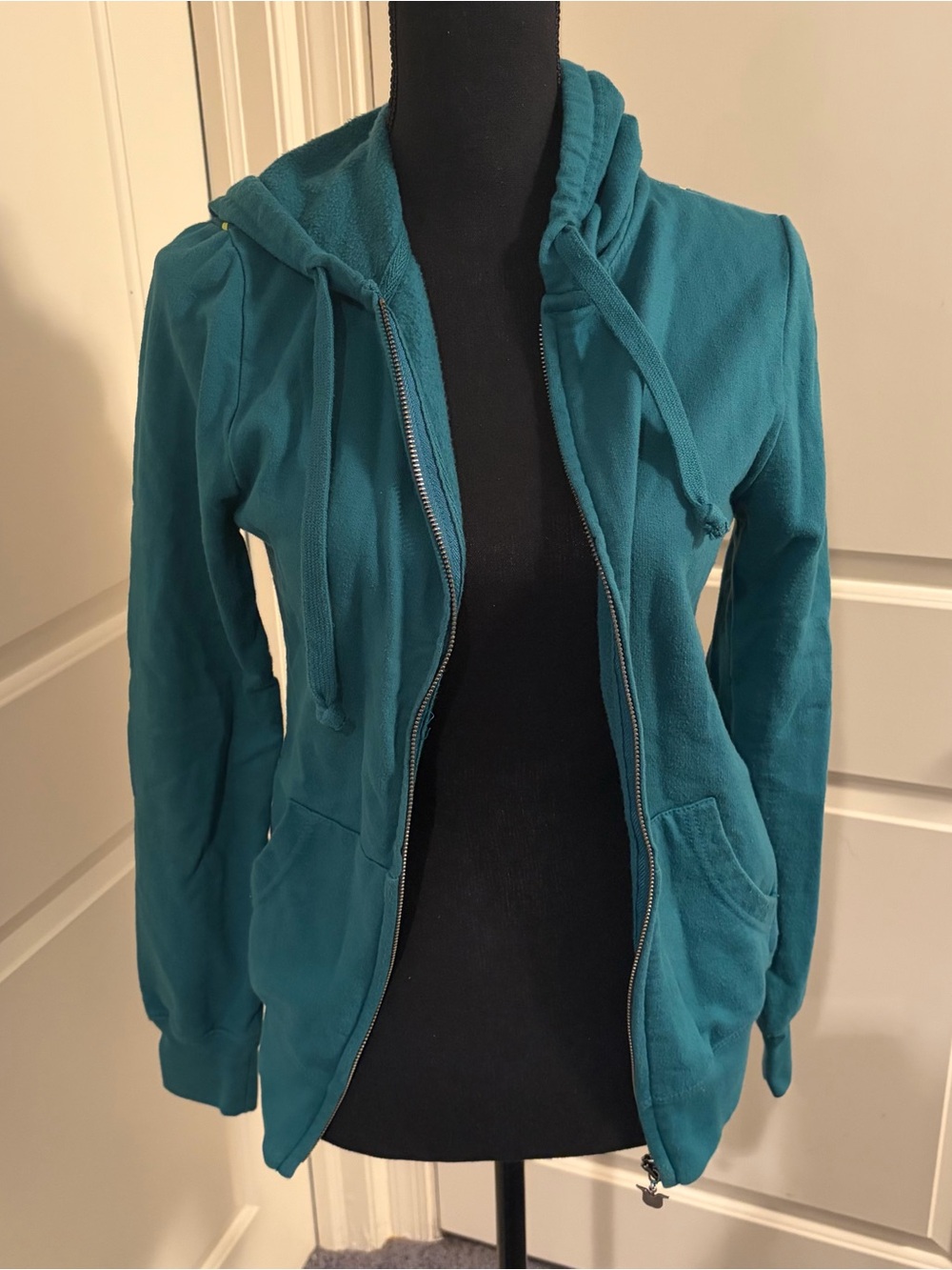 Threads 4 Thought Teal Full-Zip Hoodie with Drawstring Hood